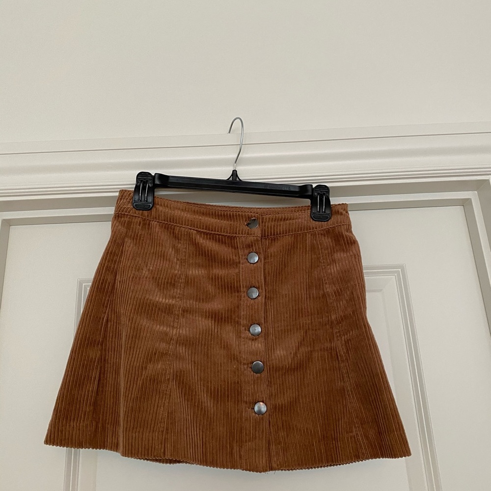 Zara corduroy tan skirt
